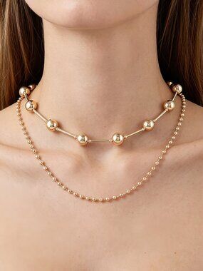 Double Polished Space Chain Necklace